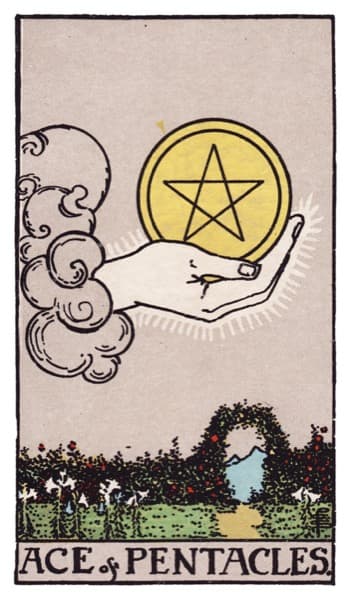 Ace of Pentacles tarot card
