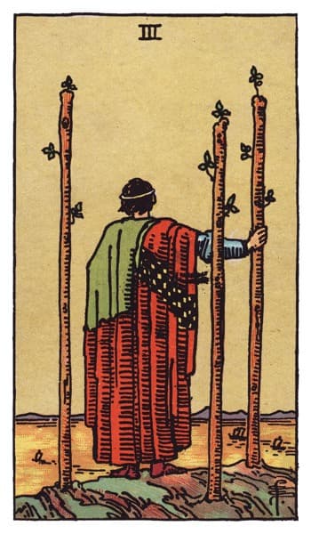 Three of Wands tarot card